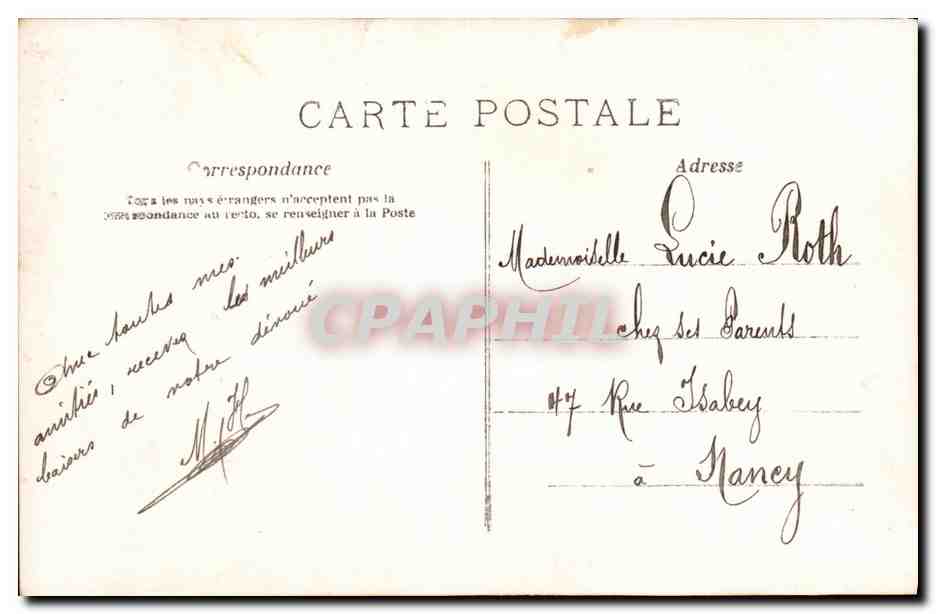 CPA Fantaisie Femme Forgeron — Verso
