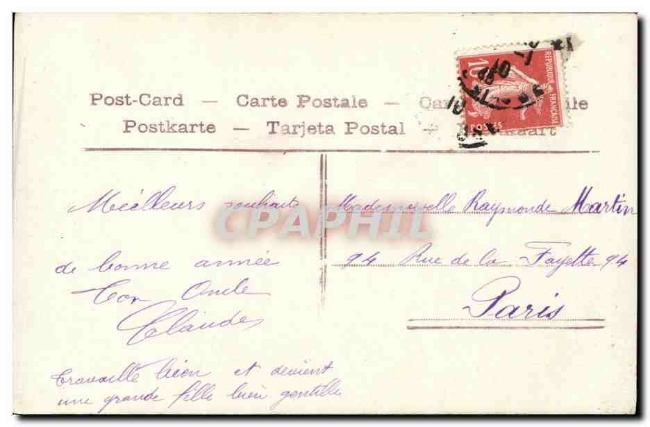 CPA Fantaisie Enfant — Rückseite