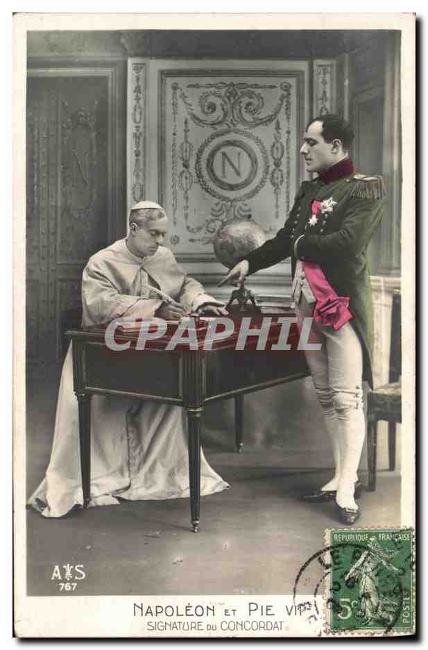 Napoléon et Pie VIII — Signature du Concordat — éditeur A&S n°767