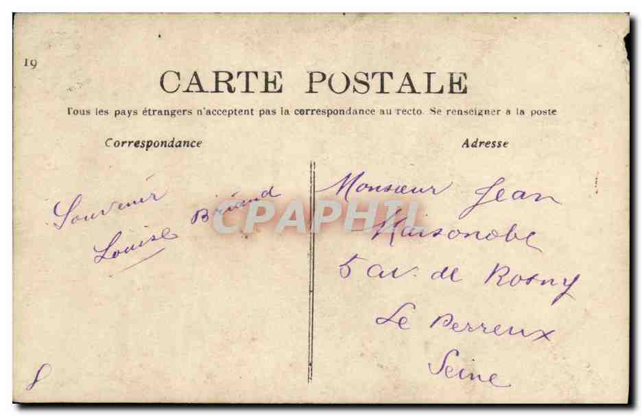 CPA Fantaisie Napoleon et le roi de Rome  — Verso