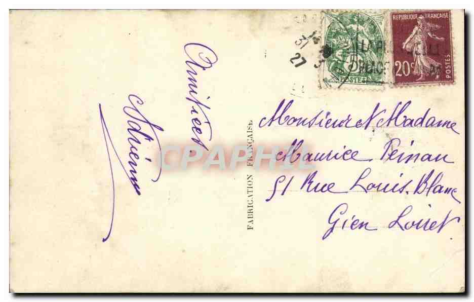 CPA Fantaisie 1er avril Poisson — Rückseite