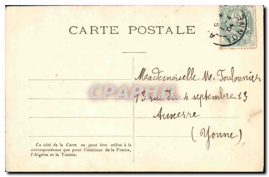 CPA Fantaisie Femme 1er Avril — Verso