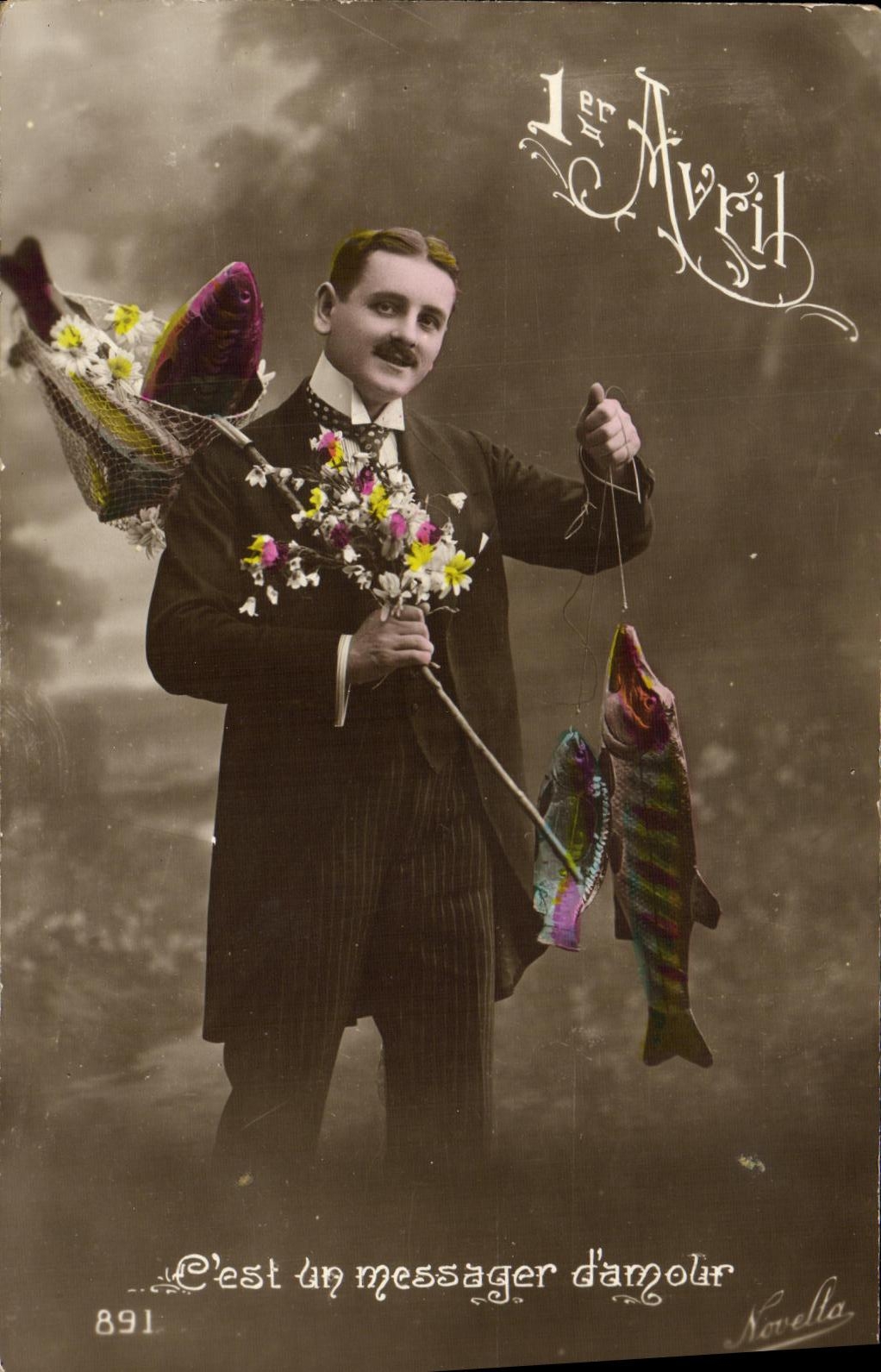 CPA Fantaisie Homme 1er Avril 