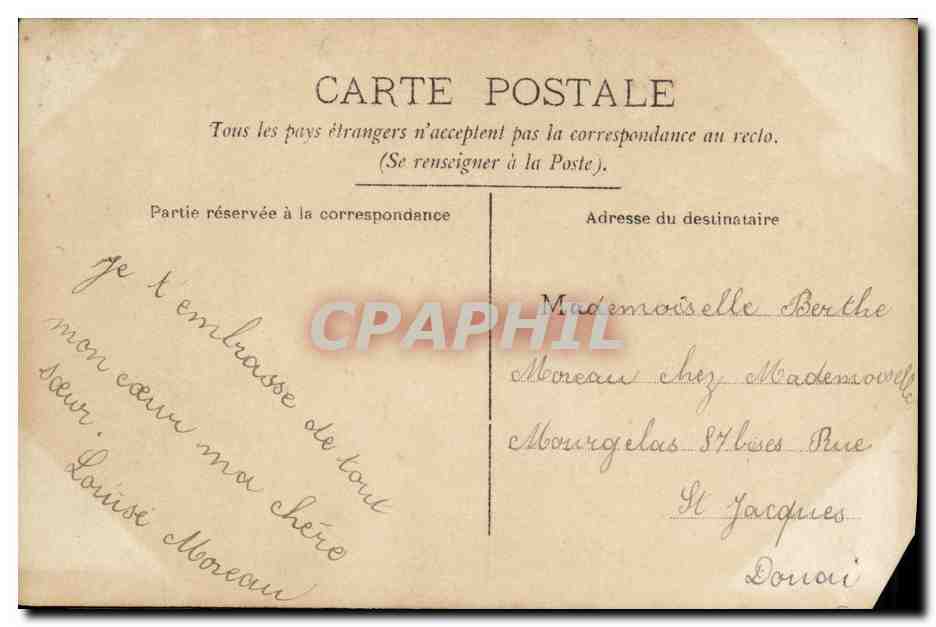 CPA Fantaisie Enfant Poisson 1er Avril — Rückseite