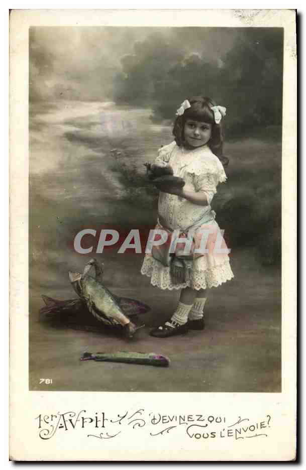 CPA Fantaisie Enfant Poisson