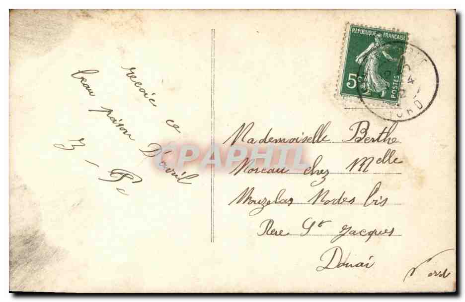 CPA Fantaisie Enfant Poisson — Verso