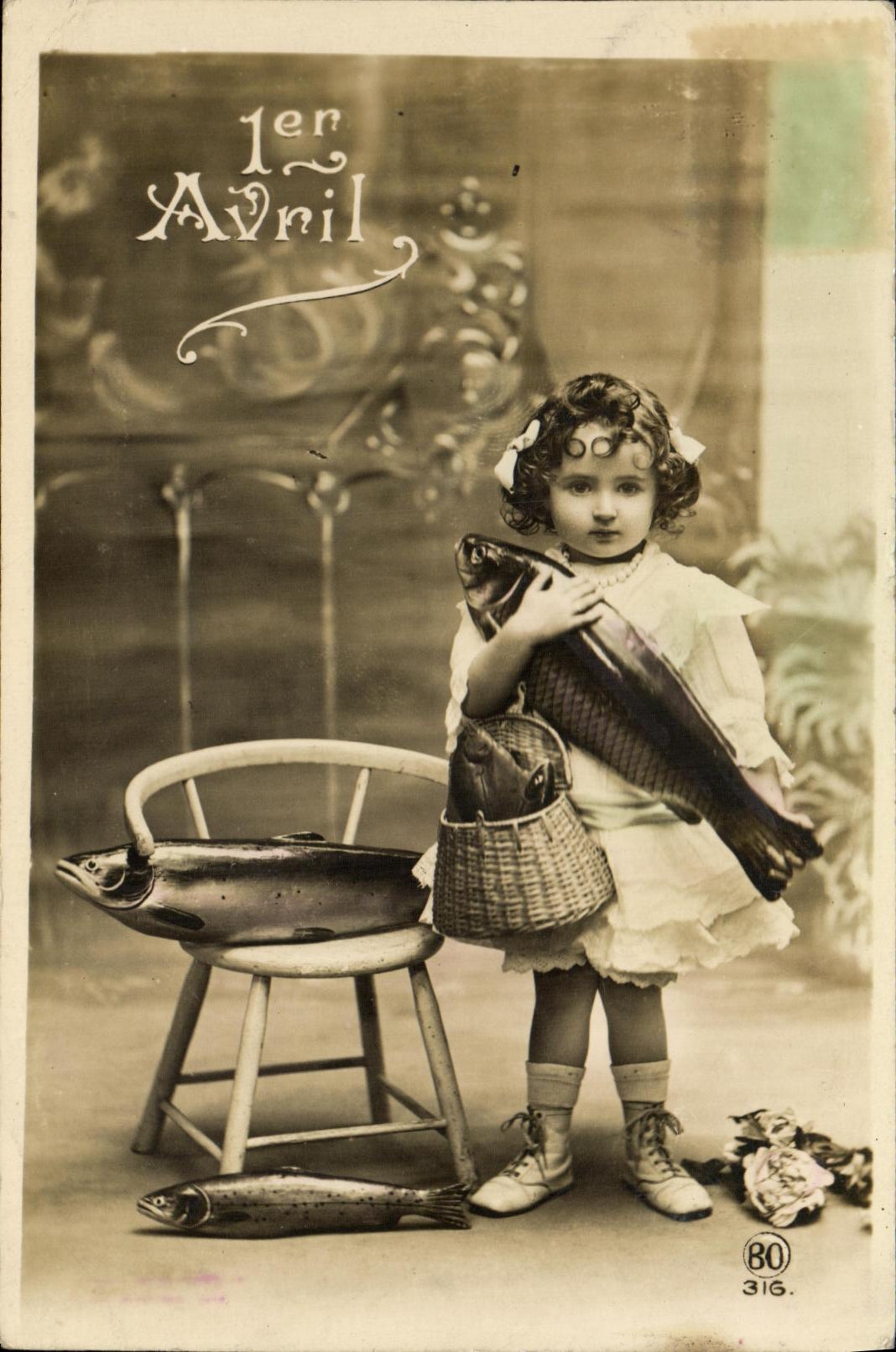 CPA Fantaisie Enfant poisson