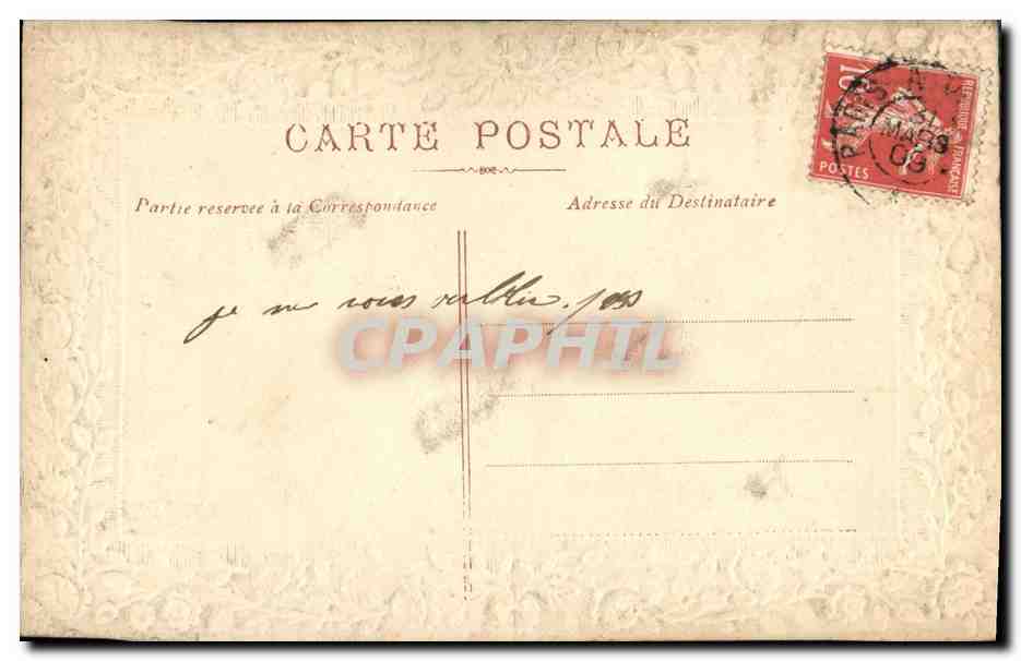 CPA Fantaisie Poisson  — Rückseite