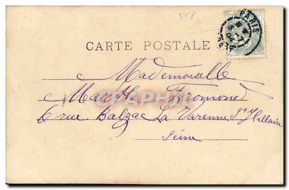 CPA Fantaisie Femme Semeuse Mon coeur est libre — Back