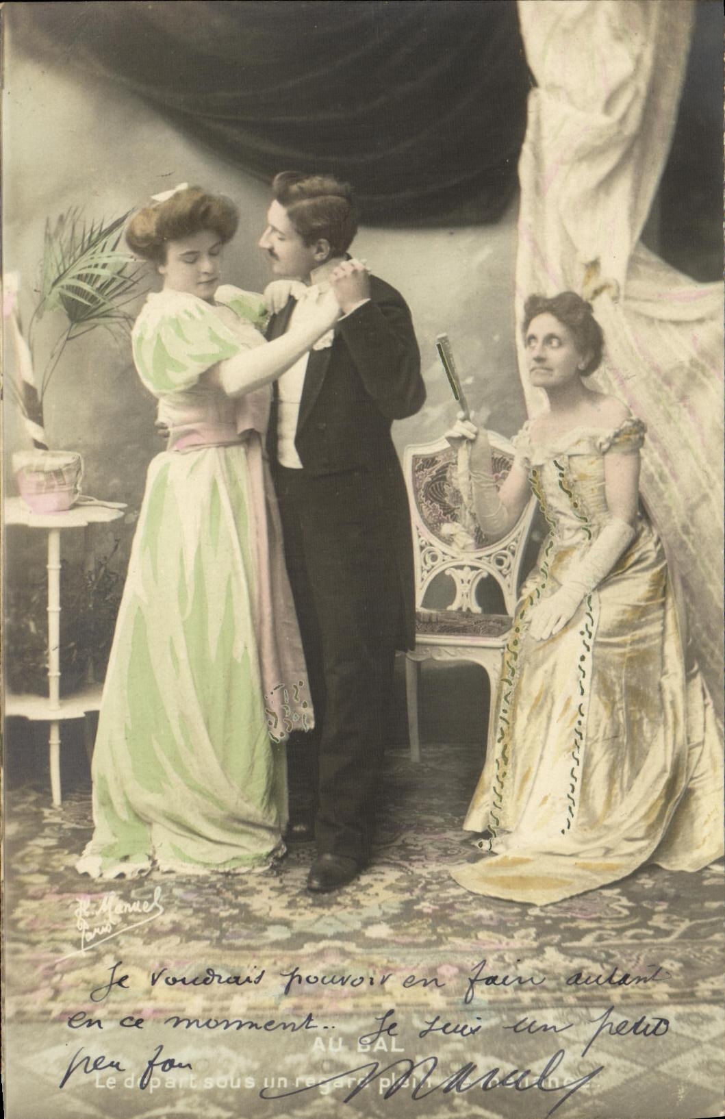 Tanz im Salon — Theater-Szene — H. Mennech, Paris