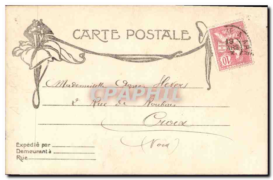 Philatellische Pose — Apéritif um Mittag — H. Manuel — Rückseite