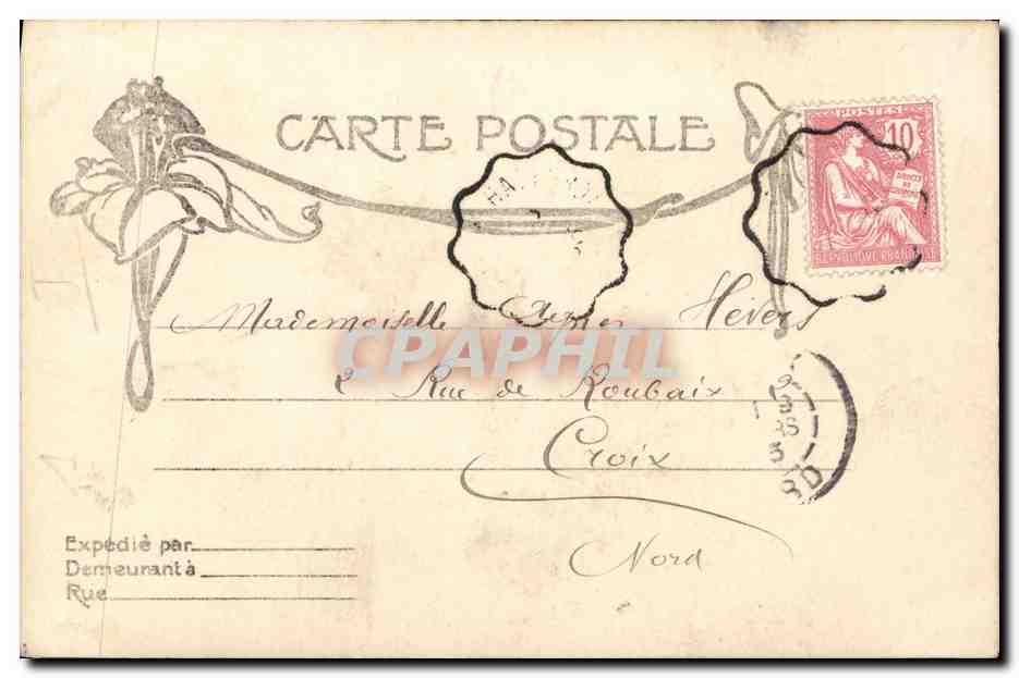 CPA Fantaisie Femmes Au bal — Rückseite