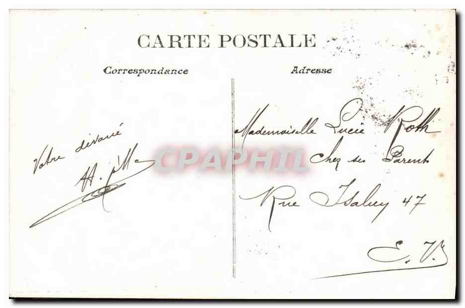 CPA Fantaisie Femme  — Verso
