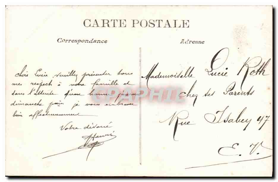 CPA Fantaisie Femme  — Rückseite