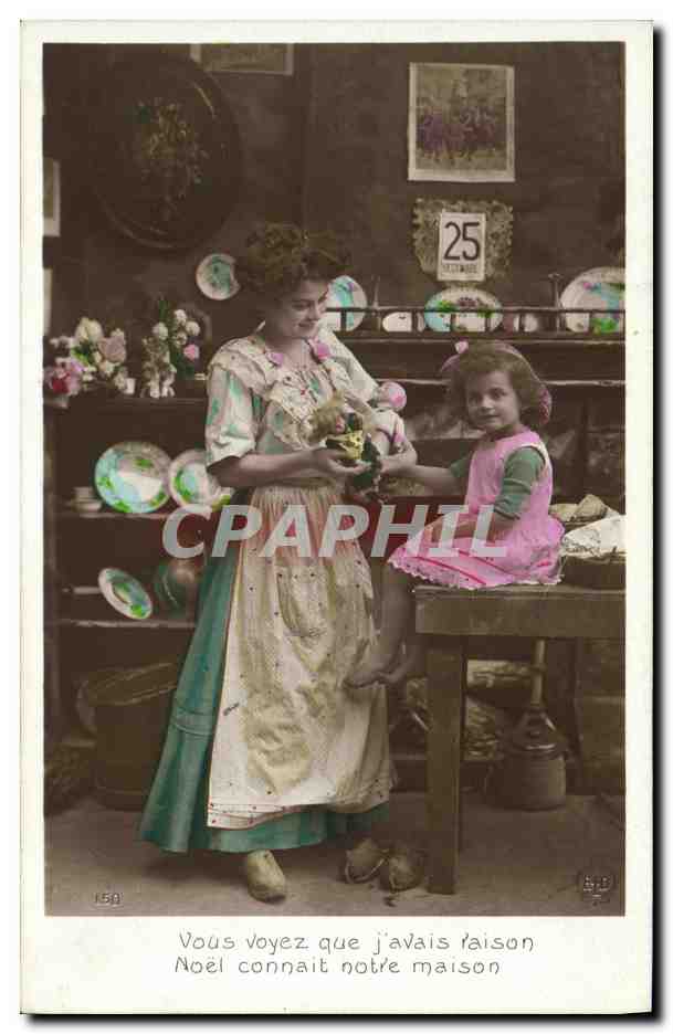 CPA Fantaisie Femme et enfant