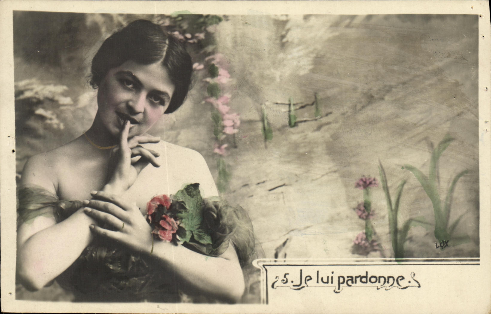 CPA Fantaisie Femme Je lui pardonne