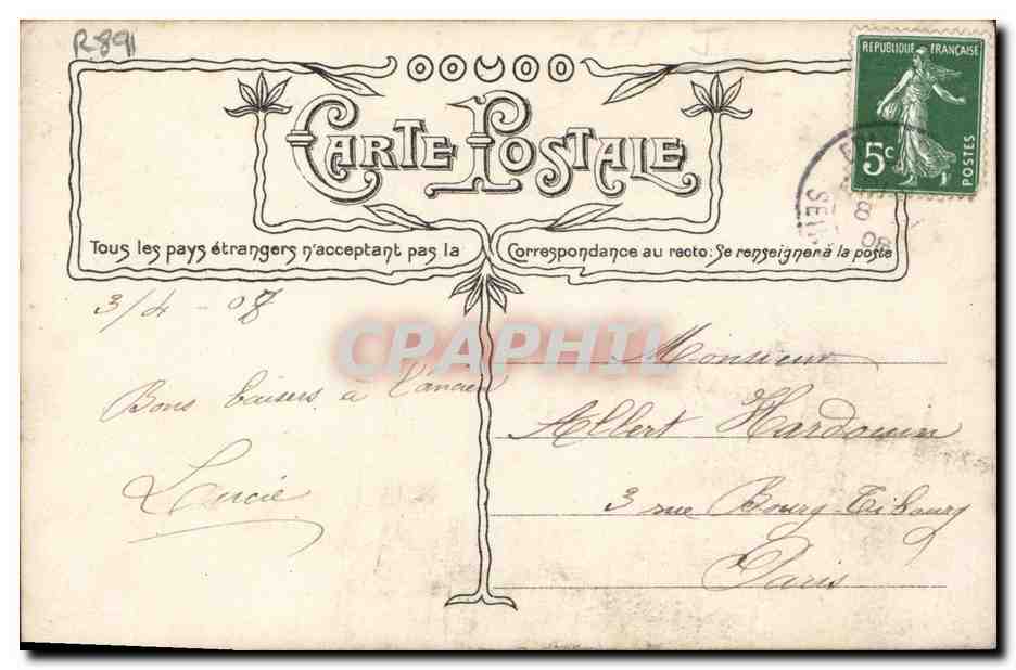 CPA Fantaisie Enfant — Rückseite