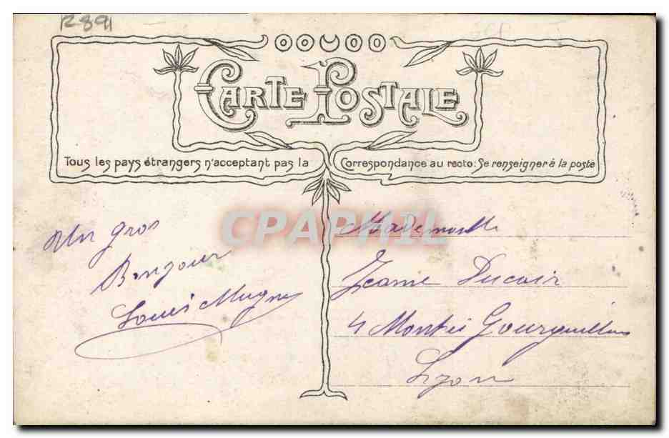 CPA Fantaisie Enfant — Rückseite