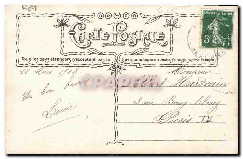 CPA Fantaisie Enfant — Verso