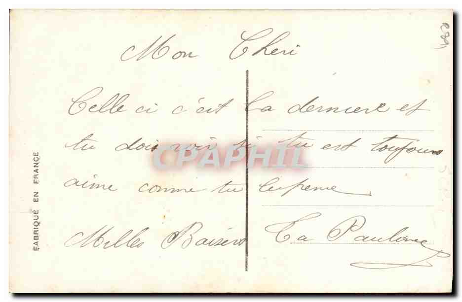 CPA Fantaisie Femme  — Rückseite