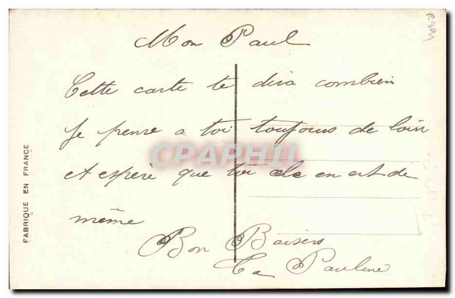 CPA Fantaisie Femme  — Verso
