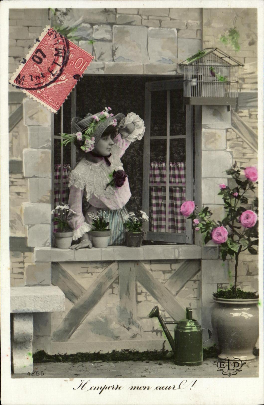 Frau am Fenster — 'Hampore mon cœur !' — ELD, n°4255