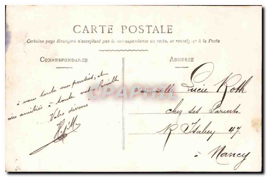 CPA Fantaisie Femme  — Verso