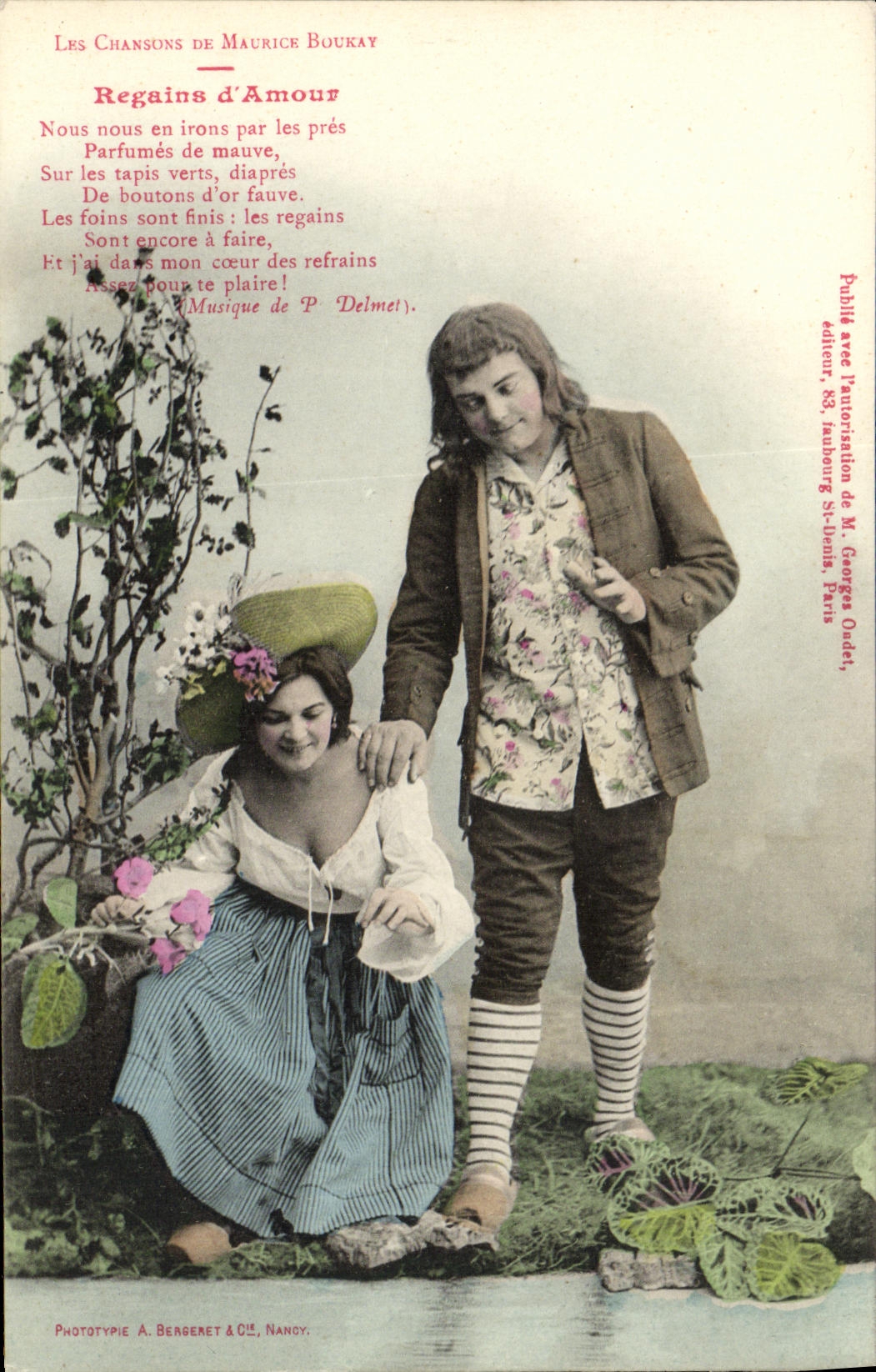 Las Canciones de Maurice Boukay — Regains d'Amour — Fototipia A. Bergeret & Cie, Nancy