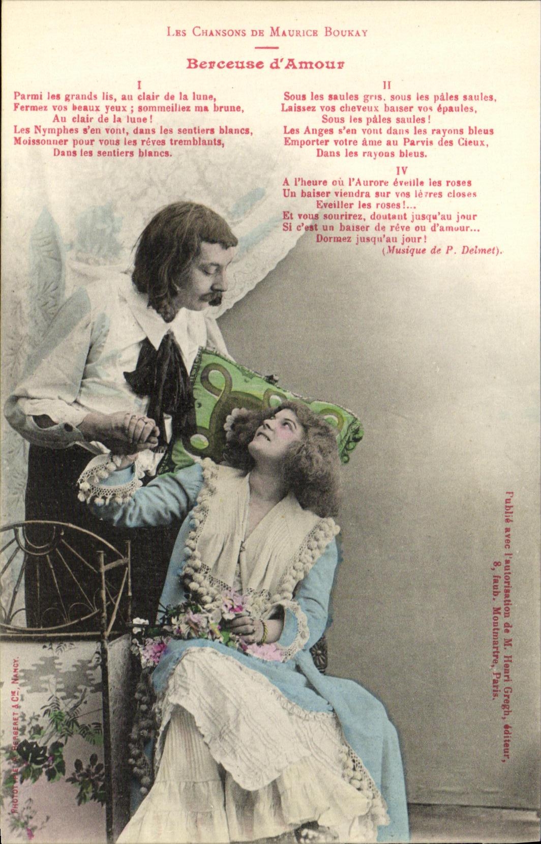 Berceuse d'Amour — Les Chansons de Maurice Boukay — Éditeur : Henri Giegé, Paris