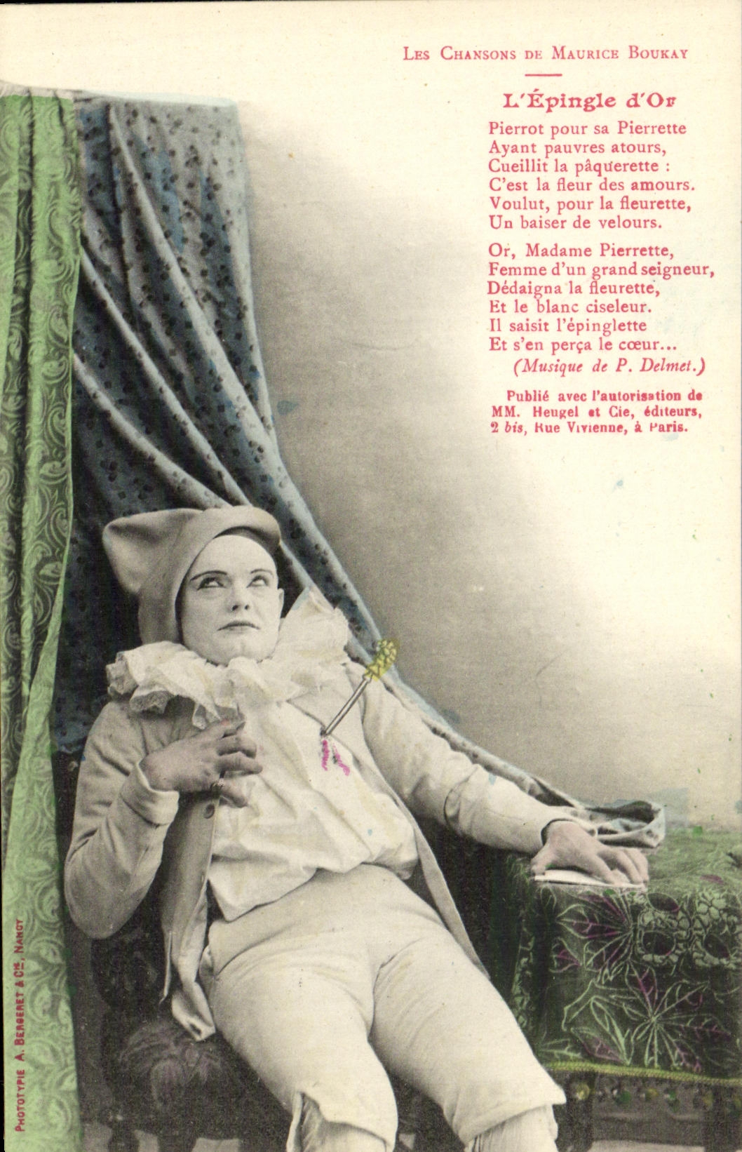 Pierrot — Song Scene — Phototype A. Bénebey & Cie, Nant