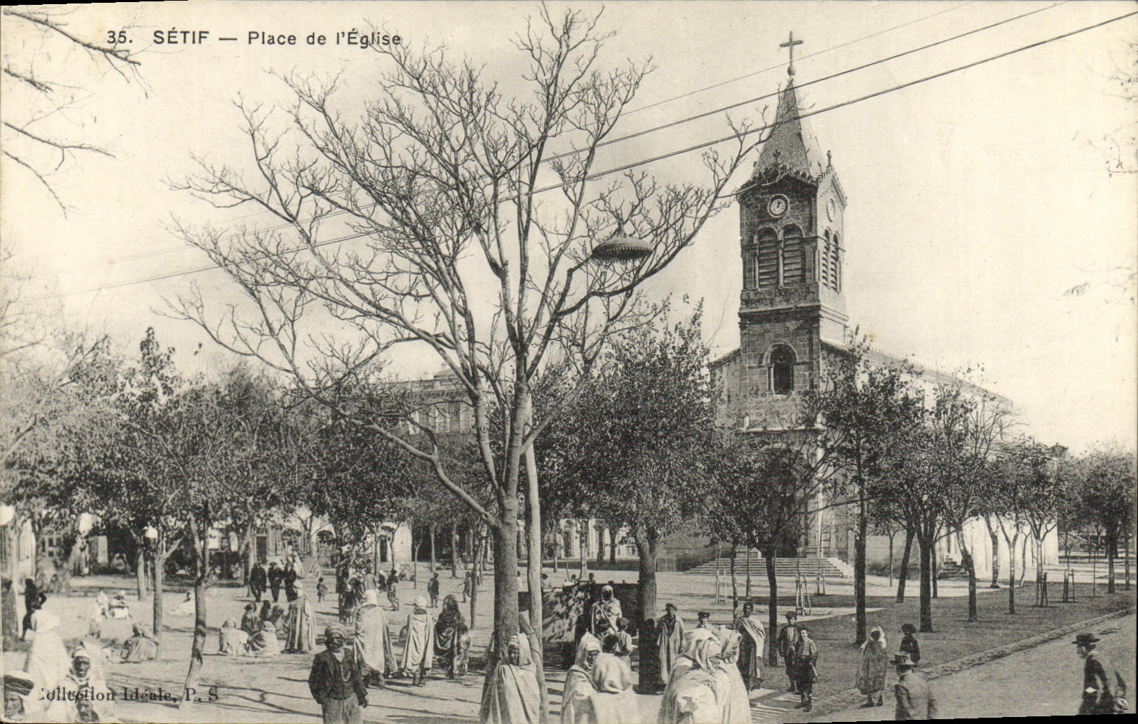 CPA Algerie Setif Place de l eglise 