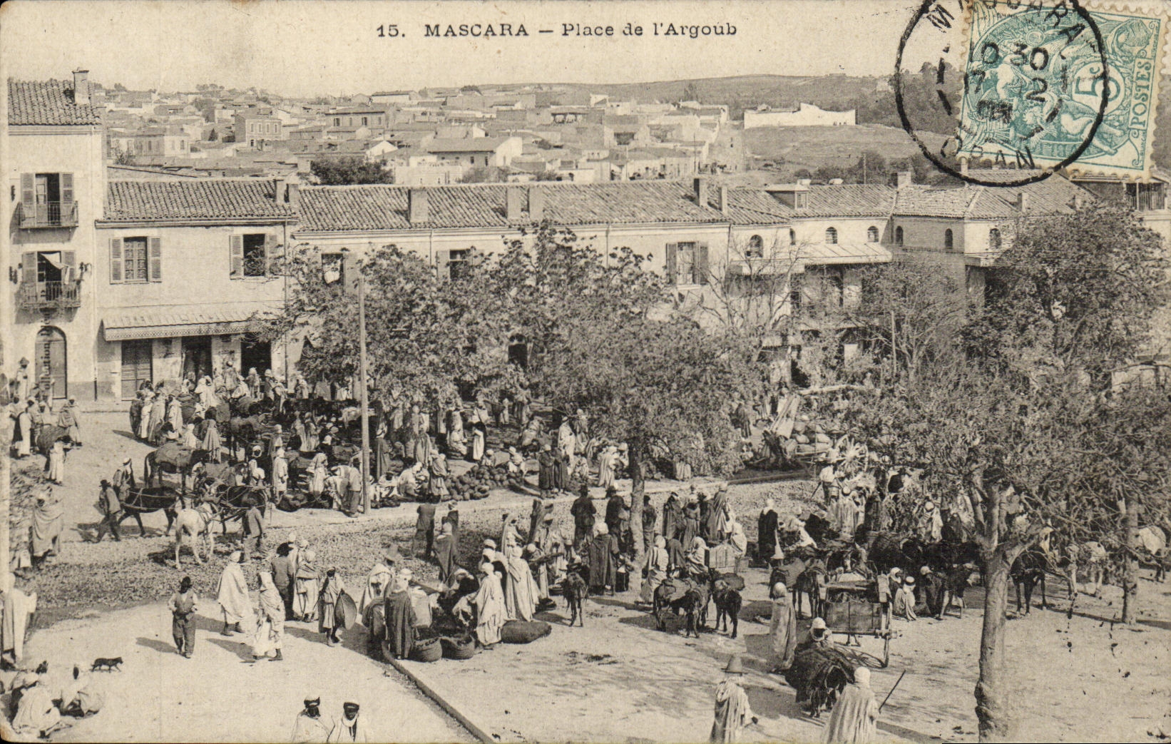 CPA Algerie Mascara Place de l Argoub