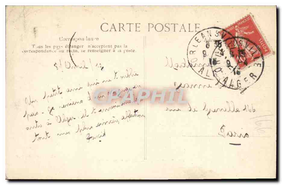 CPA Algerie Orleansville Sur le pont du Chelif — Verso