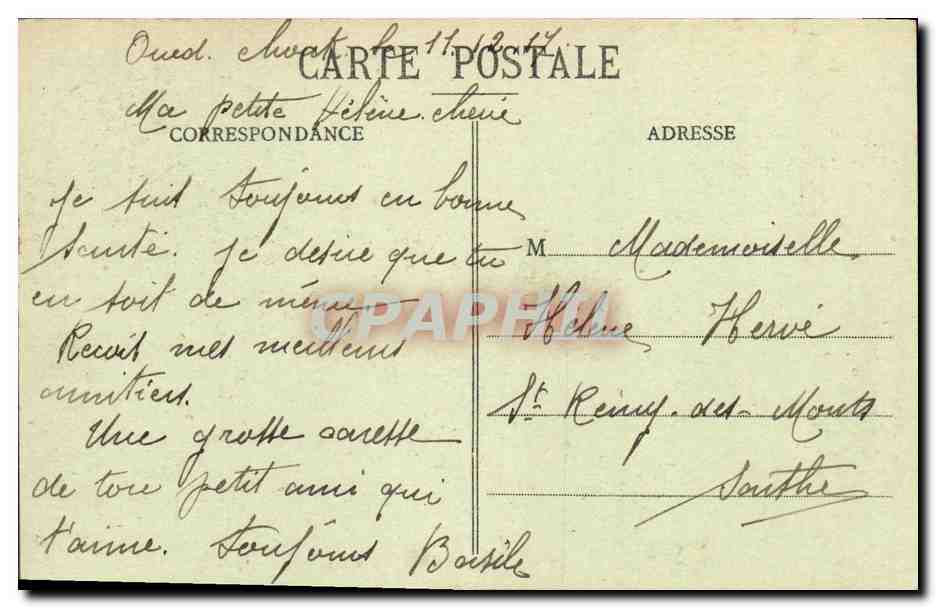 CPA Algerie Souk Ahras L hotel de ville — Back