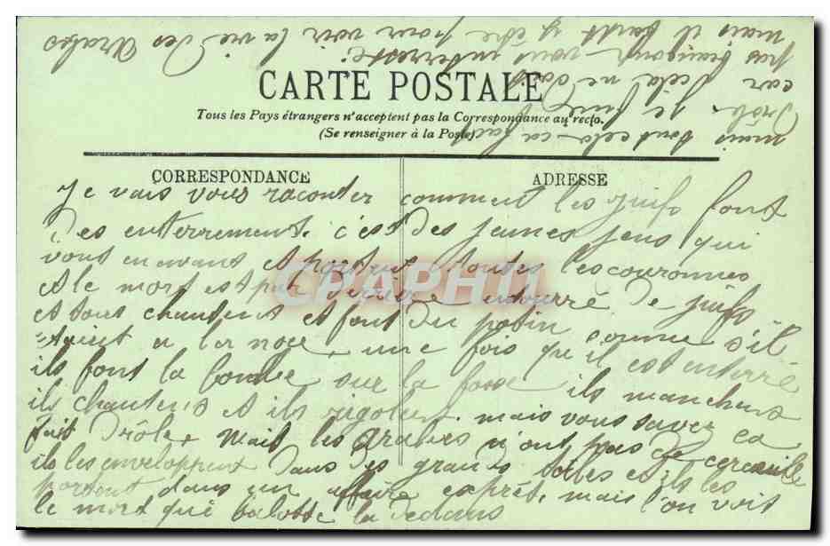 CPA Algerie Constantine Gorges du Rhumel Chemin des touristes — Rückseite