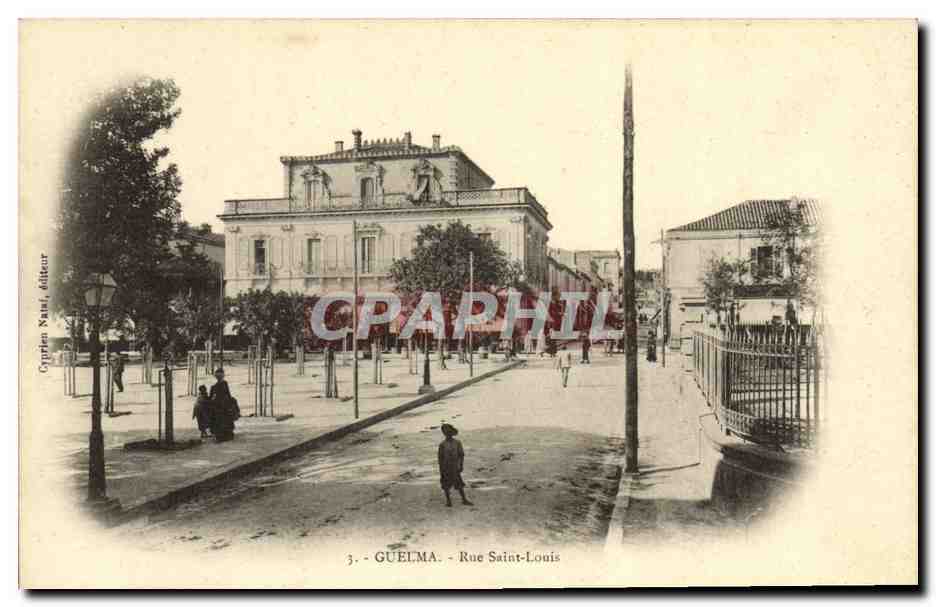 CPA Algerie Guelma Rue Saint Louis 