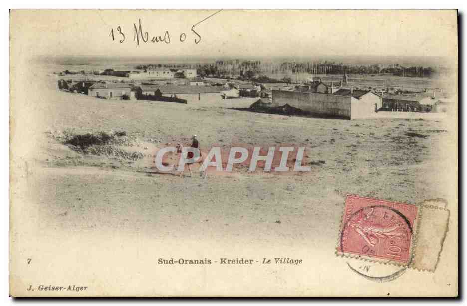 CPA Algerie Sud oranais Kreider Le village