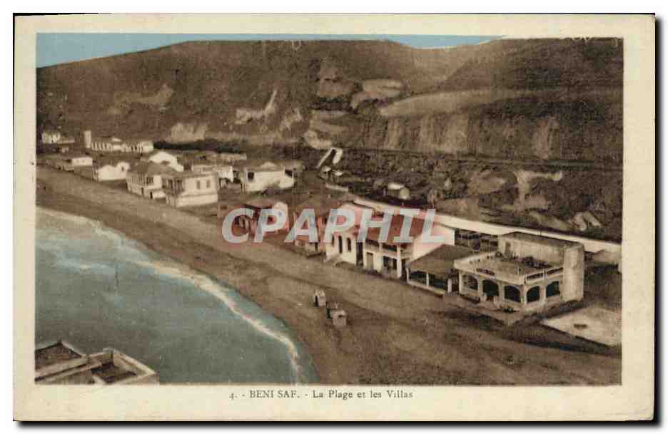 CPA Algerie Beni Saf La plage et les villas