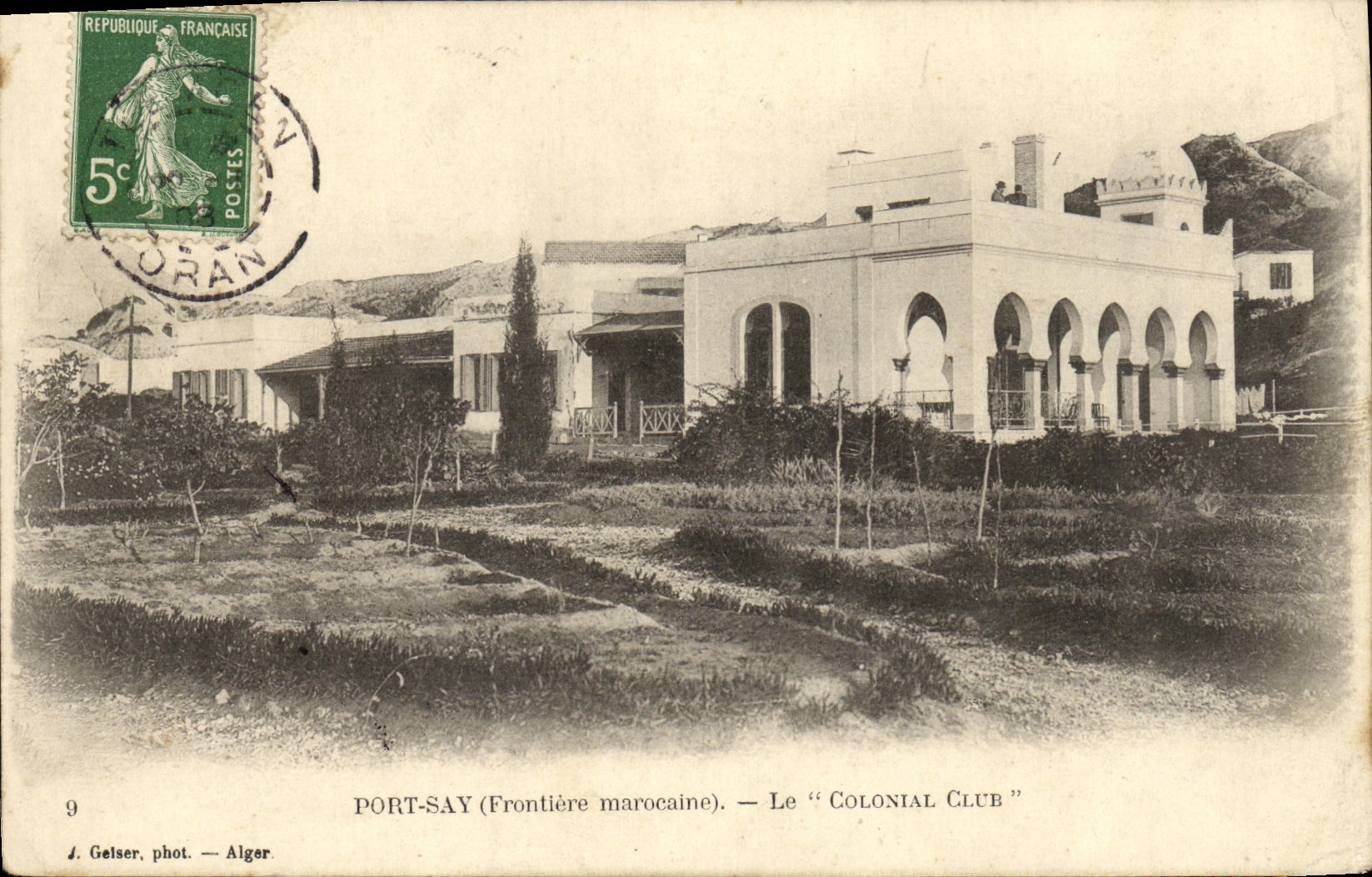 CPA Algerie Port Say Frontiere marocaine Le colonial cafe