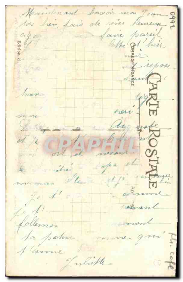 CPA Fantaisie Monologues humoristiques en patois normand par Henri Ermice Le sou de cafe — Verso