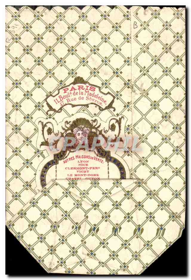 Emballage Chocolat de Royat Marquise de Sevigne  — Verso