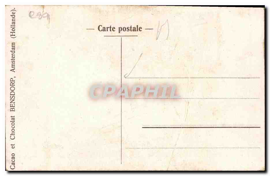 CPA Bensdorp Amsterdam Chocolat — Back