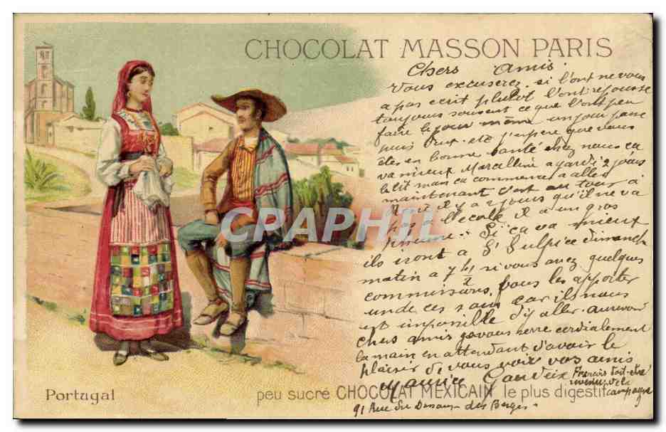 CPA Chocolat Masson Paris Portugal Chocolat Mexicain 