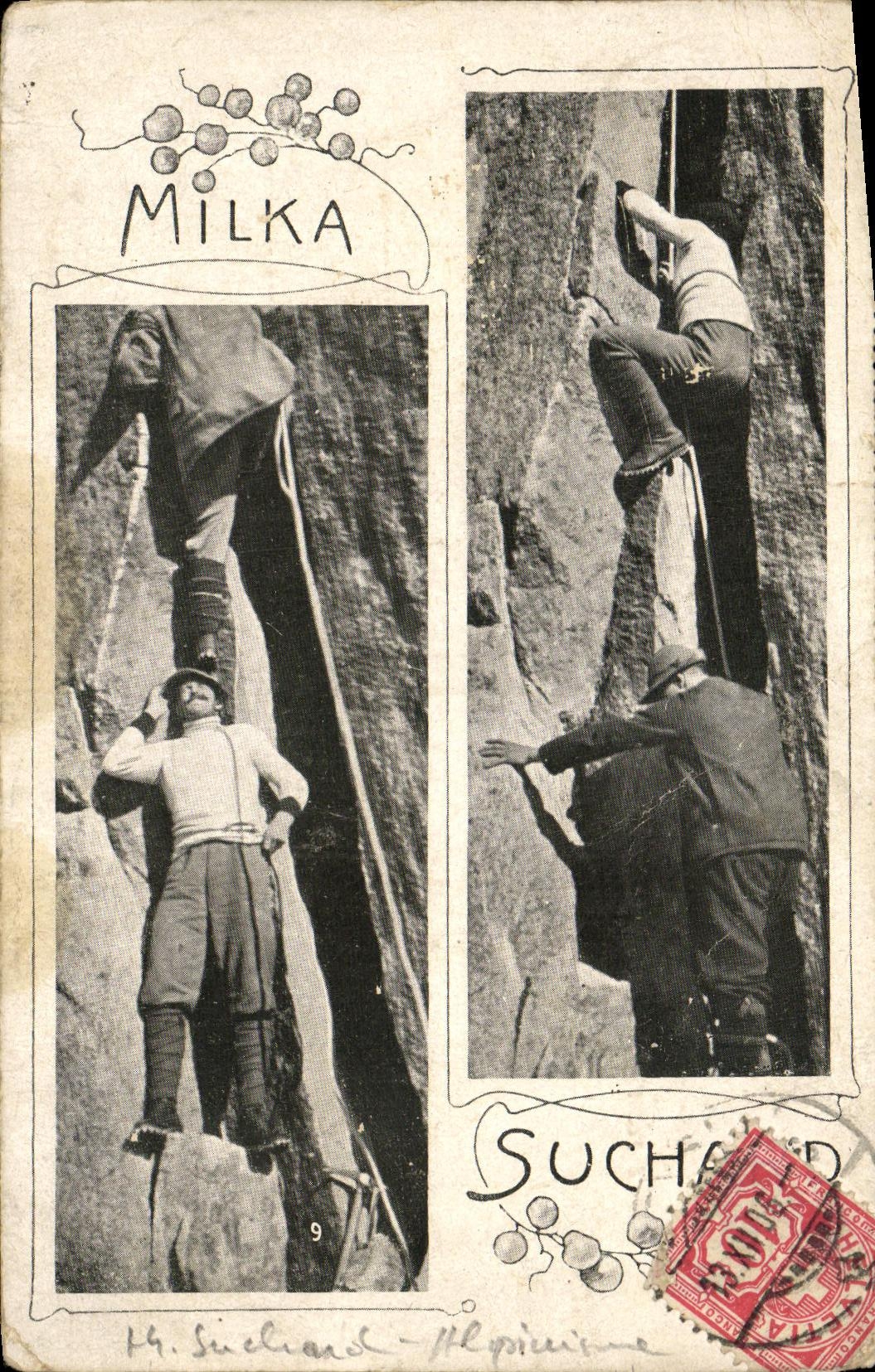 CPA Fantaisie Alpinisme Milka Suchard 