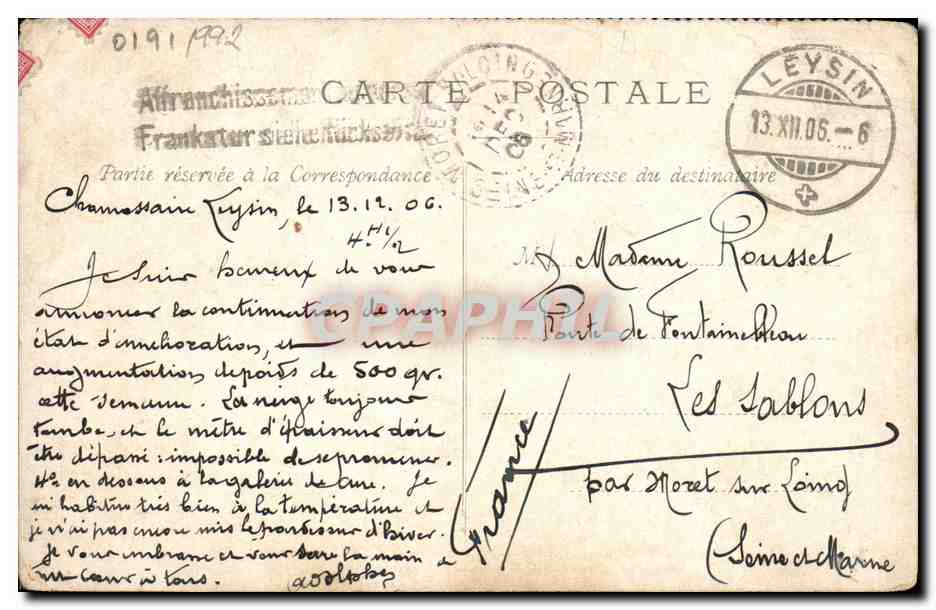 CPA Fantaisie Alpinisme Milka Suchard  — Rückseite