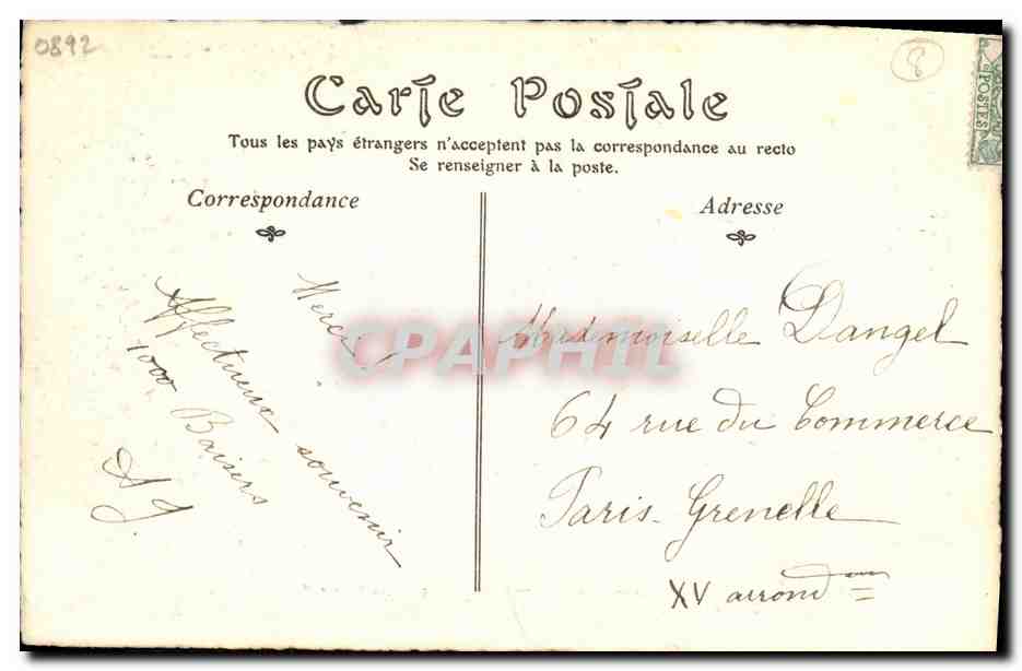 CPA Fantaisie Ancien Paris Cafe Chantant aux Champs elysees vers 1846 — Verso