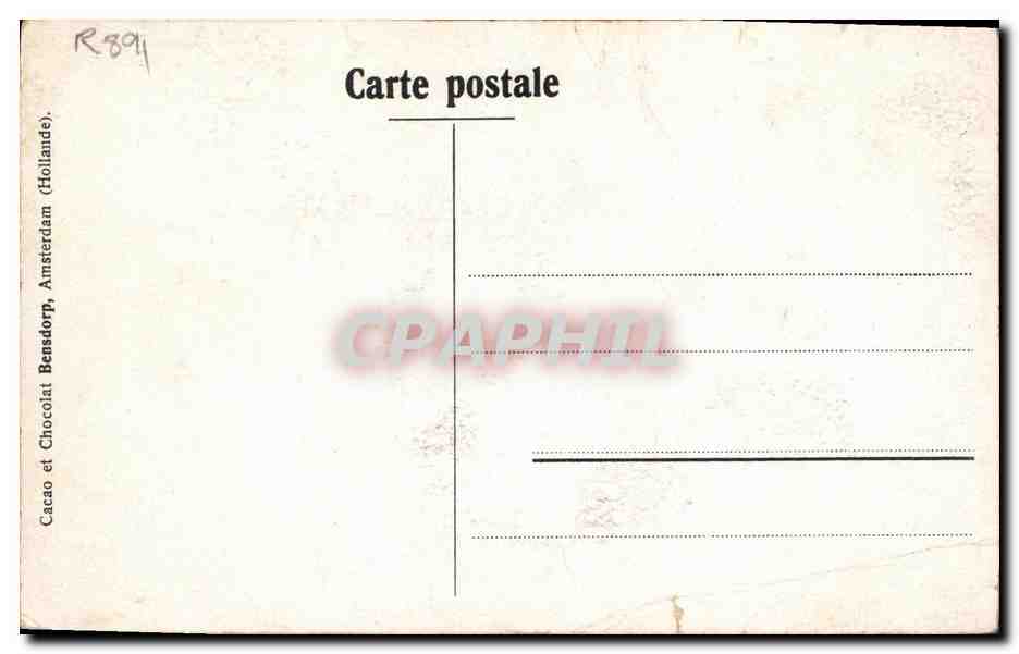 CPA Fantaisie Femme Cacao Besndorp  — Rückseite