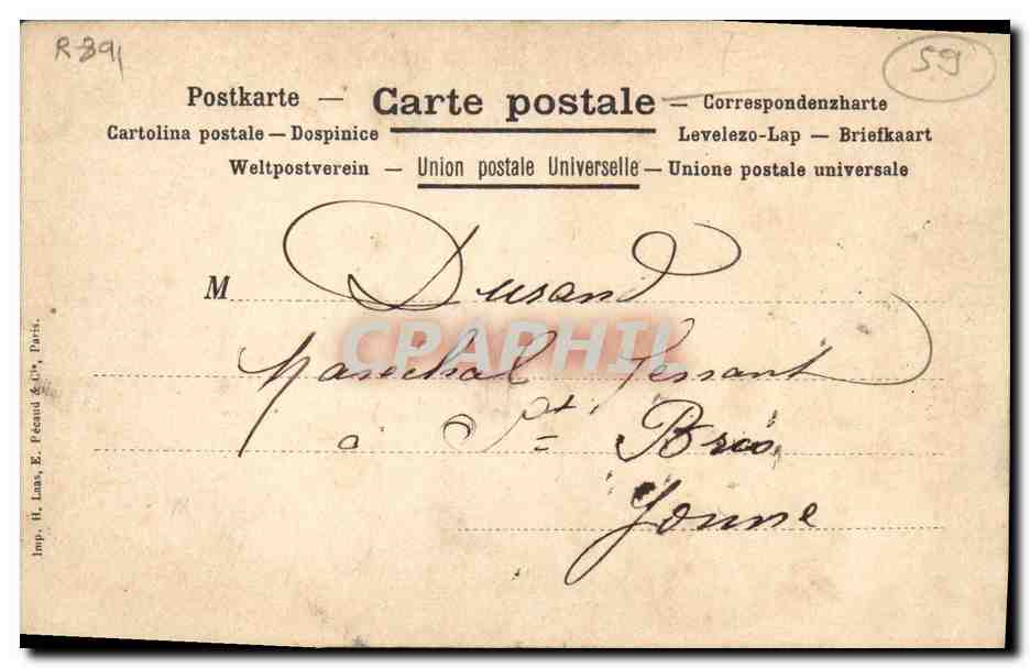 CPA Chicoree Nouvelle et Moka Casiez Picardie amiens  — Rückseite