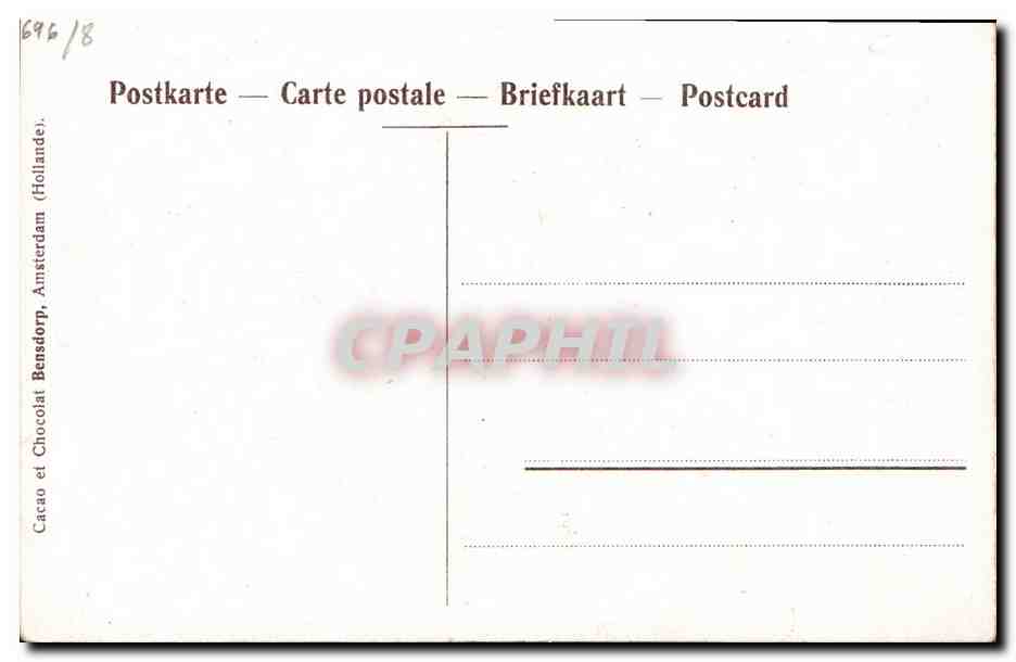 CPA Chocolat Bensdorp Amsterdam — Back