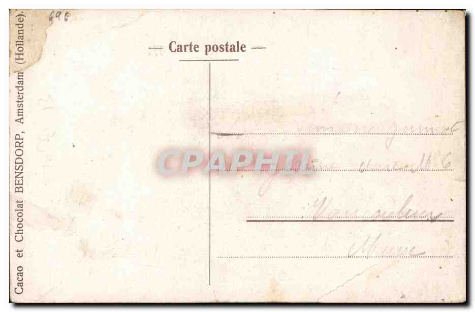 CPA Chocolat Bensdorp Amsterdam — Back